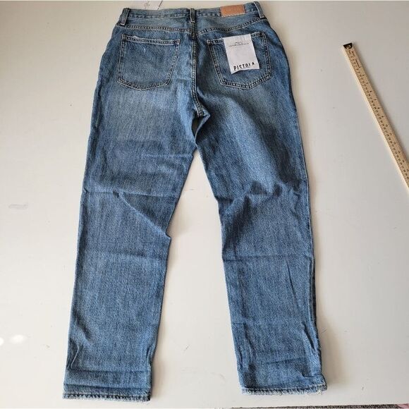 NEW 30 PISTOLA Presley Revolve High Rise Relaxed Distressed Roller Jeans NWT - Picture 1 of 11